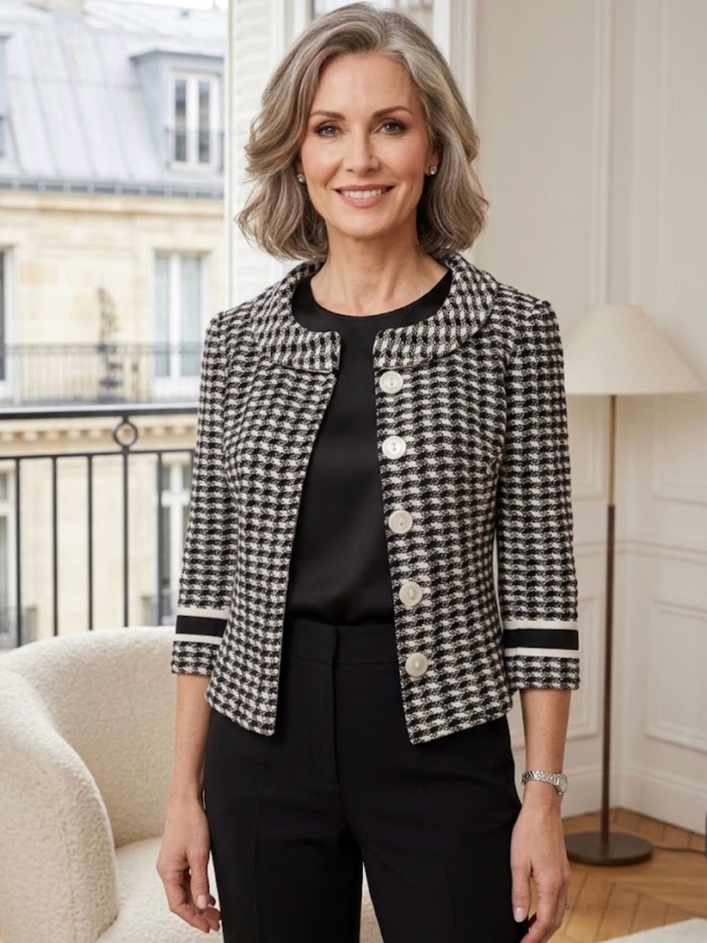 St. John Collection houndstooth pattern Size 2